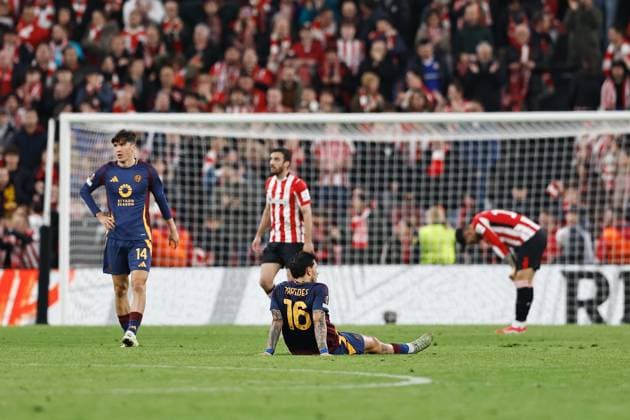 Leandro Paredes (Roma), MARCH 13, 2025 - Football Soccer : Paredes dejected after lossing UEFA Europa League Round of 16 2nd leg match between Athletic Club de Bilbao 3-1 AS Roma at the Estadio San Mames in Bilbao, Spain. Noxthirdxpartyxsales  (284704317)