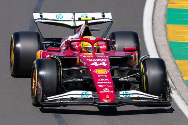 March 14, 2025, Albert Park Formula One Circuit, Victoria, Australia: 44 LEWIS HAMILTON from the Scuderia Ferrari HP team driving the Ferrari powered Ferrari SF-25 during practice session 1 at the Formula 1 Louis Vuitton Australian Grand Prix 2025 at Albert Park, Melbourne, Australia. Albert Park Formula One Circuit Australia - ZUMAl303 20250314_aaf_l303_007 Copyright: xSydneyxLowx