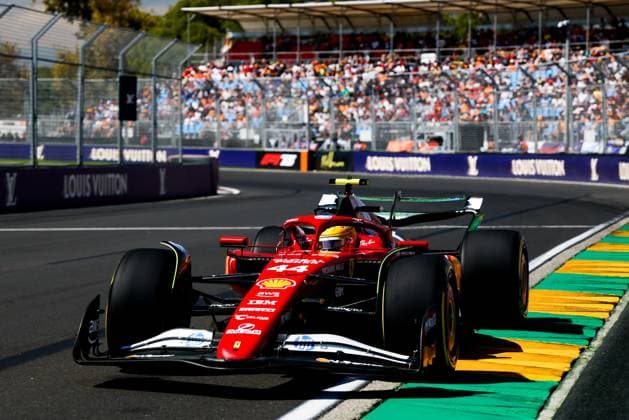 March 14, 2025: MELBOURNE, AUSTRALIA - MARCH 14: Lewis Hamilton of Great Britain drives the Scuderia Ferrari HP SF-25 during first practice in the 2025 Australian Grand Prix at Albert Park in Melbourne, Australia - ZUMAp121 20250314_zsp_p121_017 Copyright: xChrisxPutnamx