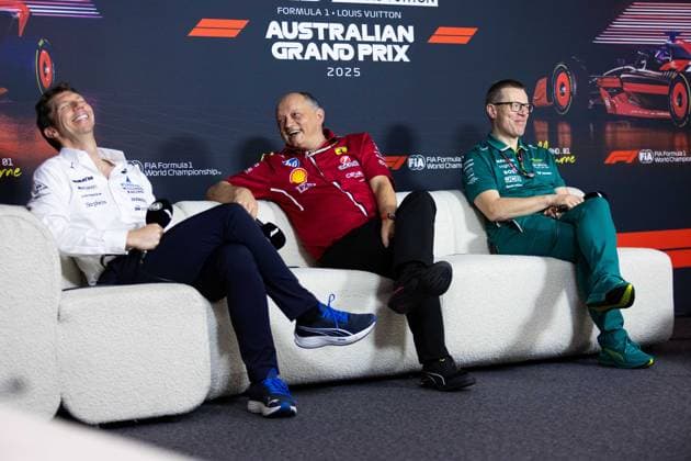 F1 - AUSTRALIAN GRAND PRIX 2025 VASSEUR FrÃ dÃ ric (fra), Team Principal & General Manager of the Scuderia Ferrari, portrait press conference, PK, Pressekonferenz during the Formula 1 Louis Vuitton Australian Grand Prix 2025, 1st round of the 2025 FIA Formula One World Championship, WM, Weltmeisterschaft from March 14 to 16, 2025 on the Albert Park Grand Prix Circuit, in Melbourne, Australia -  Copyright: xJoaoxFilipex