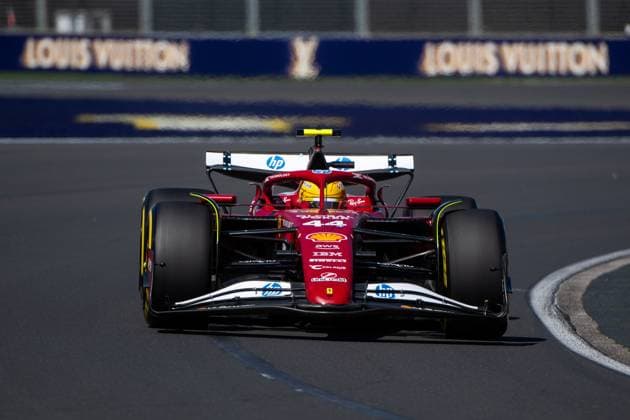 Lewis Hamilton (Scuderia Ferrari HP, 44) im SF-25, AUS, Formel 1 Weltmeisterschaft, Luis Vuitton Grand Prix von Australien, Albert Park Circuit Melbourne, Freies Training, Saison 2025, 14.03.2025 AUS, Formel 1 Weltmeisterschaft, Luis Vuitton Grand Prix von Australien, Albert Park Circuit Melbourne, Freies Training, Saison 2025, 14.03.2025 Melbourne Copyright: xEibner-Pressefoto Memmlerx EP_MMR