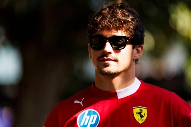 14th March 2025; Melbourne Grand Prix Circuit, Melbourne, Victoria, Australia; Australian Formula 1 Grand Prix; Free Practice Day; Number 16 Scuderia Ferrari driver Charles Leclerc arrives at the Australian Formula One  ActionPlus12760216 StephenxBlackberry