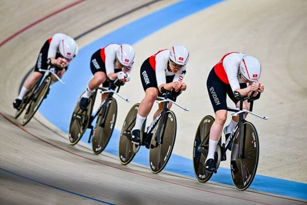 SEITZ Aline, ANDRES Michelle, BURI Fabienne, LIEHNER Annika Schweiz Women s Team Pursuit UCI Track cycling, Rad, Radsport, Bahnrad, Bahn Nations Cup 2025 SEITZ Aline, ANDRES Michelle, BURI Fabienne, LIEHNER Annika Schweiz Women s Team Pursuit UCI Track Cycling Nations Cup 2025 (UCI Bahnradsport-Nationencup 2025) vom 14. bis 16. März im Konya Velodrom (Konya Olimpik Bisiklet Veledromu) in der Türkei.