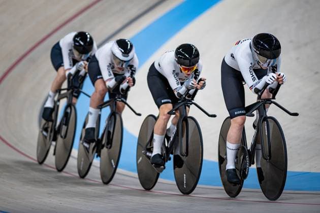Germany: UCI Track cycling, Rad, Radsport, Bahnrad, Bahn Nations Cup Konya 2025 BRÄUTIGAM Messane - BRAUßE Franziska - KLEIN Lisa - SÜßEMILCH Laura ( GER ) Germany Querformat - quer - horizontal - Landscape - Event Veranstaltung: UCI Track Cycling Nations Cup 2025 - Category Kategorie: Cycling - Track Cycling Nations Cup - Elite Women - Location Ort: Asia - Turkey - Konya - Velodrom Konya - Discipline: Team Pursuit - Distance: 4000 m - Date Datum: 14.03.2025 Friday Day 1 -