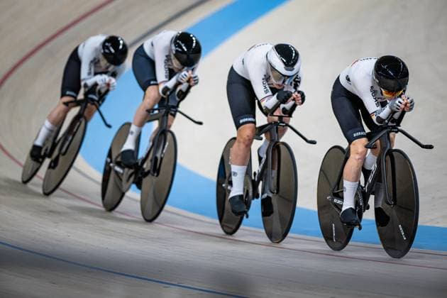 Germany: UCI Track cycling, Rad, Radsport, Bahnrad, Bahn Nations Cup Konya 2025 BRÄUTIGAM Messane - BRAUßE Franziska - KLEIN Lisa - SÜßEMILCH Laura ( GER ) Germany Querformat - quer - horizontal - Landscape - Event Veranstaltung: UCI Track Cycling Nations Cup 2025 - Category Kategorie: Cycling - Track Cycling Nations Cup - Elite Women - Location Ort: Asia - Turkey - Konya - Velodrom Konya - Discipline: Team Pursuit - Distance: 4000 m - Date Datum: 14.03.2025 Friday Day 1 -