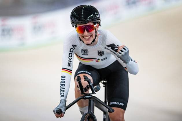 Germany: UCI Track cycling, Rad, Radsport, Bahnrad, Bahn Nations Cup Konya 2025 BRAUßE Franziskaa ( GER ) Germany Querformat - quer - horizontal - Landscape - Event Veranstaltung: UCI Track Cycling Nations Cup 2025 - Category Kategorie: Cycling - Track Cycling Nations Cup - Elite Women - Location Ort: Asia - Turkey - Konya - Velodrom Konya - Discipline: Team Pursuit - Distance: 4000 m - Date Datum: 14.03.2025 Friday Day 1 -