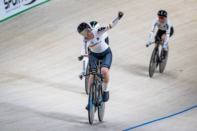 Germany: UCI Track cycling, Rad, Radsport, Bahnrad, Bahn Nations Cup Konya 2025 SÜßEMILCH Laura ( GER ) Germany Querformat - quer - horizontal - Landscape - Event Veranstaltung: UCI Track Cycling Nations Cup 2025 - Category Kategorie: Cycling - Track Cycling Nations Cup - Elite Women - Location Ort: Asia - Turkey - Konya - Velodrom Konya - Discipline: Team Pursuit - Distance: 4000 m - Date Datum: 14.03.2025 Friday Day 1 -
