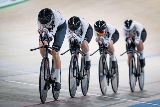 Germany: UCI Track cycling, Rad, Radsport, Bahnrad, Bahn Nations Cup Konya 2025 BRÄUTIGAM Messane - BRAUßE Franziska - KLEIN Lisa - SÜßEMILCH Laura ( GER ) Germany Querformat - quer - horizontal - Landscape - Event Veranstaltung: UCI Track Cycling Nations Cup 2025 - Category Kategorie: Cycling - Track Cycling Nations Cup - Elite Women - Location Ort: Asia - Turkey - Konya - Velodrom Konya - Discipline: Team Pursuit - Distance: 4000 m - Date Datum: 14.03.2025 Friday Day 1 -