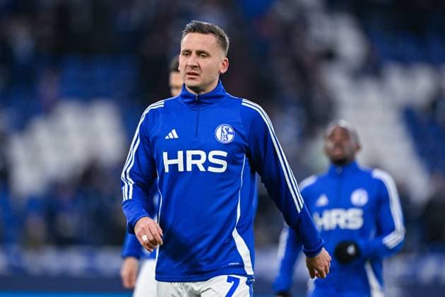 14.03.2025, Fussball, 2. Bundesliga, 26. Spieltag Saison 2024 2025, FC Schalke 04 - Hannover 96, Paul Seguin (FC Schalke 04), xRHR-FOTO TKx