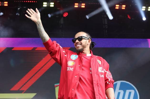 March 15, 2025: LEWIS HAMILTON of Team Ferrari on stage at the Fan Forum at the 2025 Australian Formula 1 Grand Prix on March 15, 2025 in Melbourne, VIC Australia - ZUMAa155 20250315_aaa_a155_018 Copyright: xChristopherxKhouryx