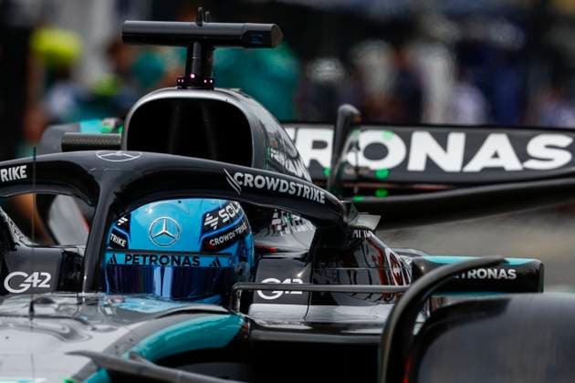 63 George Russell (GBR, Mercedes-AMG Petronas F1 Team), F1 Grand Prix of Australia at Albert Park Grand Prix Circuit on March 15, 2025 in Melbourne, Australia. (Photo by HOCH ZWEI) Melbourne Australia