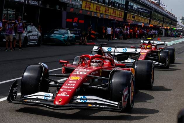 16 Charles Leclerc (MCO, Scuderia Ferrari HP), 44 Lewis Hamilton (GBR, Scuderia Ferrari HP), F1 Grand Prix of Australia at Albert Park Grand Prix Circuit on March 15, 2025 in Melbourne, Australia. (Photo by HOCH ZWEI) Melbourne Australia