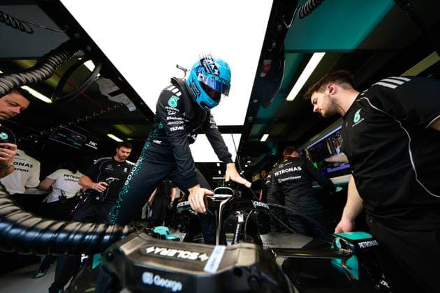 63 George Russell (GBR, Mercedes-AMG Petronas F1 Team), F1 Grand Prix of Australia at Albert Park Grand Prix Circuit on March 15, 2025 in Melbourne, Australia. (Photo by HOCH ZWEI) Melbourne Australia