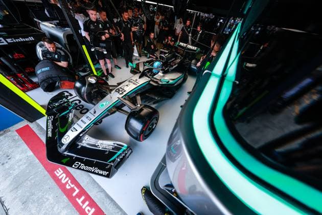 63 George Russell (GBR, Mercedes-AMG Petronas F1 Team), F1 Grand Prix of Australia at Albert Park Grand Prix Circuit on March 15, 2025 in Melbourne, Australia. (Photo by HOCH ZWEI) Melbourne Australia