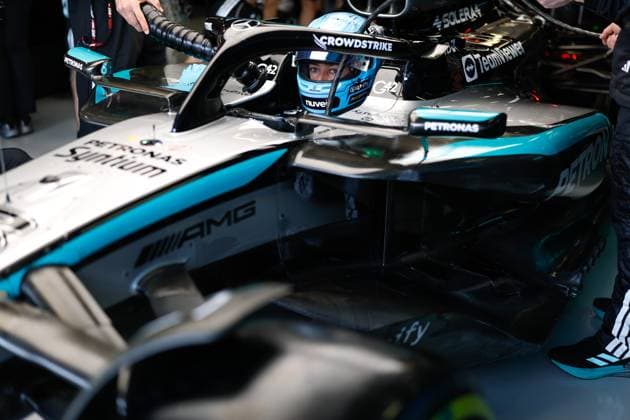 63 George Russell (GBR, Mercedes-AMG Petronas F1 Team), F1 Grand Prix of Australia at Albert Park Grand Prix Circuit on March 15, 2025 in Melbourne, Australia. (Photo by HOCH ZWEI) Melbourne Australia