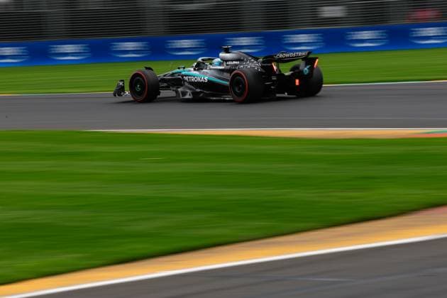 63 George Russell (GBR, Mercedes-AMG Petronas F1 Team), F1 Grand Prix of Australia at Albert Park Grand Prix Circuit on March 15, 2025 in Melbourne, Australia. (Photo by HOCH ZWEI) Melbourne Australia