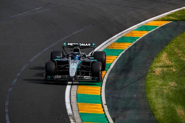 F1 - AUSTRALIAN GRAND PRIX 2025 63 RUSSELL George (gbr), Mercedes AMG F1 Team W16, action during the Formula 1 Louis Vuitton Australian Grand Prix 2025, 1st round of the 2025 FIA Formula One World Championship, WM, Weltmeisterschaft from March 14 to 16, 2025 on the Albert Park Grand Prix Circuit, in Melbourne, Australia - MelbourneAustralia  Copyright: xJoaoxFilipex