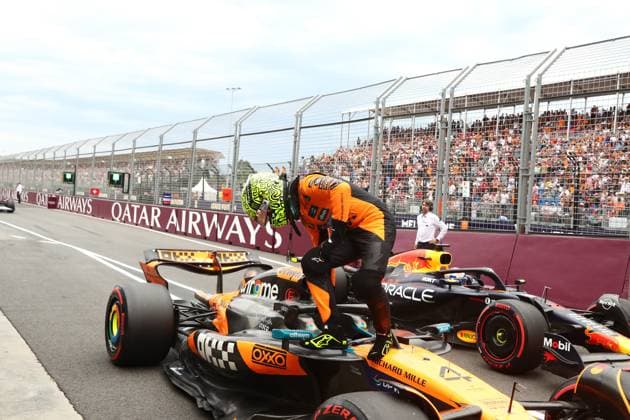 15.03.2025, Albert Park Circuit, Melbourne, FORMULA 1 LOUIS VUITTON AUSTRALIAN GRAND PRIX 2025 ,im Bild Poleposition für Lando Norris (GBR), McLaren F1 Team (Photo by Hasan Bratic DeFodi Images)