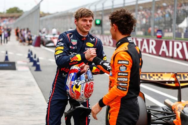 1 Max Verstappen (NLD, Oracle Red Bull Racing), 4 Lando Norris (GBR, McLaren F1 Team), F1 Grand Prix of Australia at Albert Park Grand Prix Circuit on March 15, 2025 in Melbourne, Australia. (Photo by HOCH ZWEI) Melbourne Australia