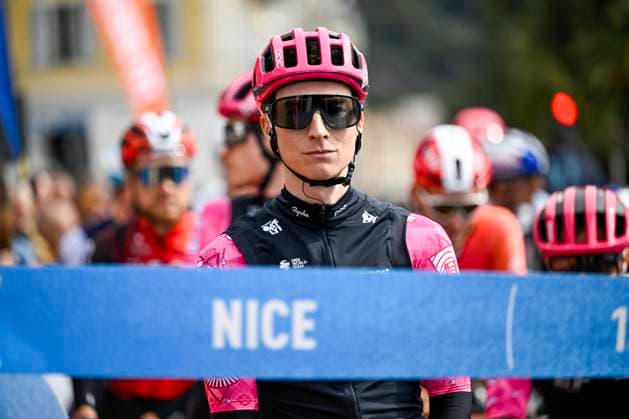 Paris - Nice 2025 - stage 7 AURON, FRANCE - MARCH 15 : Powless Neilson (USA) of Ef Education - Easypost at the start line during stage 7 of the 83th edition of the Paris - Nice cycling race, a stage of 109,3km with start in Nice and finish at Auron on March 15, 2025 in Auron, France, 15 03 2025 ( Motordriver Kenny Verfaillie - Auron France  Copyright: xNicoxVereeckenx