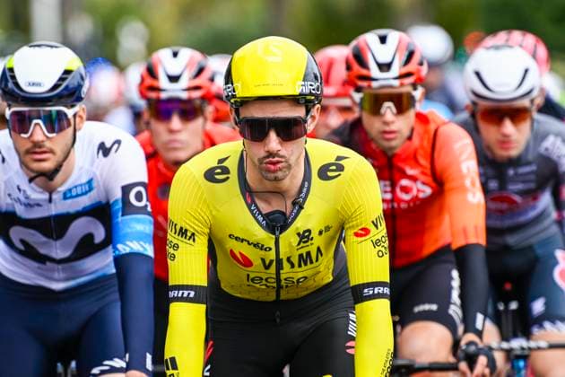 Paris - Nice 2025 - stage 7 AURON, FRANCE - MARCH 15 : Campenaerts Victor (BEL) of Team Visma Lease A Bike in action during stage 7 of the 83th edition of the Paris - Nice cycling race, a stage of 109,3km with start in Nice and finish at Auron on March 15, 2025 in Auron, France, 15 03 2025 ( Motordriver Kenny Verfaillie - Auron France  Copyright: xNicoxVereeckenx