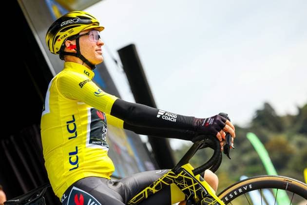 American Matteo Jorgenson of Team Visma-Lease a Bike pictured at the start of stage seven of the 83th edition of the Paris-Nice cycling race, 147,8 km from Nice to Auron, France, Saturday 15 March 2025. DAVIDxPINTENS  x114998071x