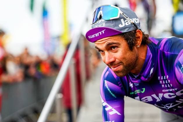 Australian Michael Matthews of Team Jayco AIUIa pictured at the start of stage seven of the 83th edition of the Paris-Nice cycling race, 147,8 km from Nice to Auron, France, Saturday 15 March 2025. DAVIDxPINTENS  x114998290x