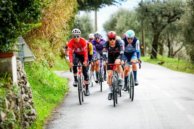 Australian Michael Storer of Tudor Pro Cycling Team (R) pictured in action during stage seven of the 83th edition of the Paris-Nice cycling race, 147,8 km from Nice to Auron, France, Saturday 15 March 2025. DAVIDxPINTENS  x114998511x