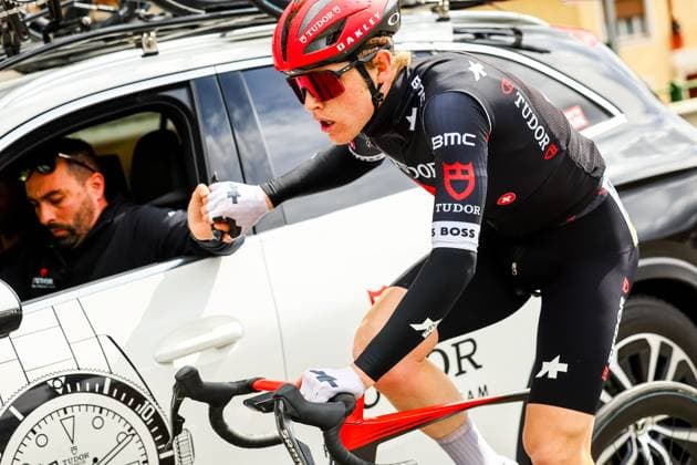 Australian Michael Storer of Tudor Pro Cycling Team pictured in action during stage seven of the 83th edition of the Paris-Nice cycling race, 147,8 km from Nice to Auron, France, Saturday 15 March 2025. DAVIDxPINTENS  x114999764x