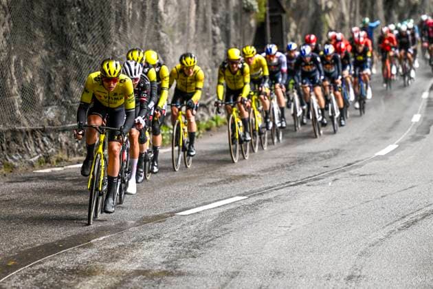 Paris - Nice 2025 - stage 7 AURON, FRANCE - MARCH 15 : Affini Edoardo (ITA) of Team Visma Lease A Bike in action during stage 7 of the 83th edition of the Paris - Nice cycling race, a stage of 109,3km with start in Nice and finish at Auron on March 15, 2025 in Auron, France, 15 03 2025 ( Motordriver Kenny Verfaillie - Auron France  Copyright: xNicoxVereeckenx