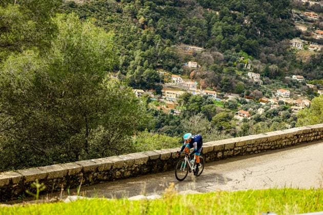 A picture taken during stage seven of the 83th edition of the Paris-Nice cycling race, 147,8 km from Nice to Auron, France, Saturday 15 March 2025. DAVIDxPINTENS  x115004566x