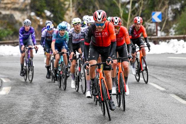 Paris - Nice 2025 - stage 7 AURON, FRANCE - MARCH 15 : Foss Tobias (NOR) of Ineos Grenadiers in action during stage 7 of the 83th edition of the Paris - Nice cycling race, a stage of 109,3km with start in Nice and finish at Auron on March 15, 2025 in Auron, France, 15 03 2025 ( Motordriver Kenny Verfaillie - Auron France  Copyright: xNicoxVereeckenx