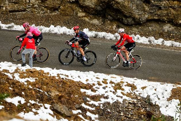 Australian Michael Storer of Tudor Pro Cycling Team pictured in action during stage seven of the 83th edition of the Paris-Nice cycling race, 147,8 km from Nice to Auron, France, Saturday 15 March 2025. DAVIDxPINTENS  x115005446x