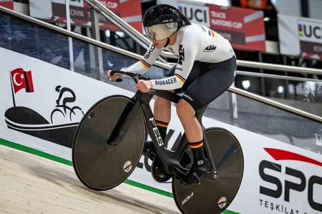 SCHNEIDER Clara: UCI Track cycling, Rad, Radsport, Bahnrad, Bahn Nations Cup Konya 2025 SCHNEIDER Clara ( GER ) Germany Querformat - quer - horizontal - Landscape - Event Veranstaltung: UCI Track Cycling Nations Cup 2025 - Category Kategorie: Cycling - Track Cycling Nations Cup - Elite Women - Location Ort: Asia - Turkey - Konya - Velodrom Konya - Discipline: Sprint - Distance: 200 m - Date Datum: 15.03.2025 Saturday Day 2 -