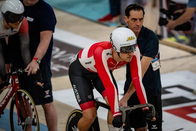 WAFLER Tim: UCI Track cycling, Rad, Radsport, Bahnrad, Bahn Nations Cup Konya 2025 WAFLER Tim ( AUT ) Austria Querformat - quer - horizontal - Landscape - Event Veranstaltung: UCI Track Cycling Nations Cup 2025 - Category Kategorie: Cycling - Track Cycling Nations Cup - Elite Men - Location Ort: Asia - Turkey - Konya - Velodrom Konya - Discipline: Omnium - Distance: ... m - Date Datum: 15.03.2025 Saturday Day 2 -