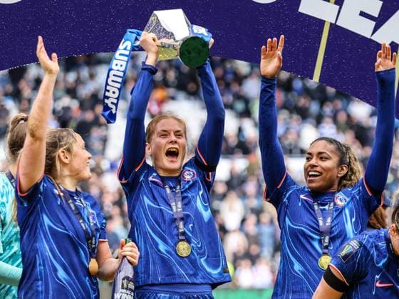 Bilder des Jahres 2025, Sport 03 März Sport Themen der Woche KW11 Sport Bilder des Tages Derby, England, 15th March 2025: Sjoeke Nusken (6 Chelsea) celebrates during the Subway Womens League Cup Final between Chelsea and Manchester City at Pride Park Stadium in Derby, England (Natalie Mincher SPP)  Copyright: xNataliexMincher SPPx spp-en-NaMi-335A7394