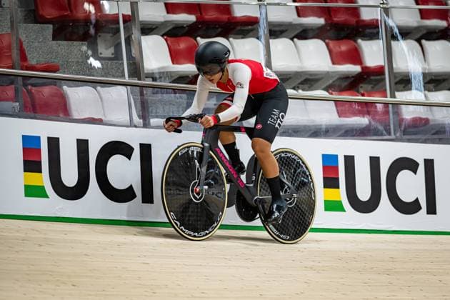 WALLACE Makaira: UCI Track cycling, Rad, Radsport, Bahnrad, Bahn Nations Cup Konya 2025 WALLACE Makaira ( TTO ) Trinidad and Tobago Querformat - quer - horizontal - Landscape - Event Veranstaltung: UCI Track Cycling Nations Cup 2025 - Category Kategorie: Cycling - Track Cycling Nations Cup - Elite Women - Location Ort: Asia - Turkey - Konya - Velodrom Konya - Discipline: Sprint - Distance: 200 m - Date Datum: 15.03.2025 Saturday Day 2 -