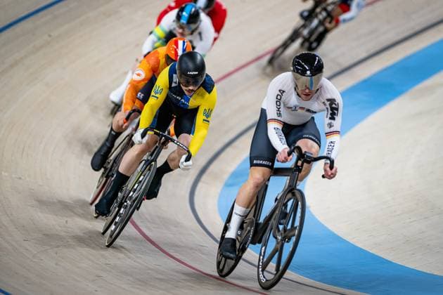 MARASAS Mateo Nicolas, BARBER Daniel, DODYK Ryan, DÖRNBACH Maximilian, NAKANO Shinji , KOOL Daan, DANYLCHUK Bohdan: UCI Track cycling, Rad, Radsport, Bahnrad, Bahn Nations Cup Konya 2025 MARASAS Mateo Nicolas ( ARG ) - Argentina - BARBER Daniel ( AUS ) - Australia - DODYK Ryan ( CAN ) - Canada - DÖRNBACH Maximilian ( GER ) - Germany - NAKANO Shinji ( JPN ) - Japan - KOOL Daan ( NED ) - Netherlands - DANYLCHUK Bohdan ( UKR ) Ukraine Querformat - quer - horizontal - Landscape - Event Veranstaltung: UCI Track Cycling Nations Cup 2025 - Category Kategorie: Cycling - Track Cycling Nations Cup - Elite Men - Location Ort: Asia - Turkey - Konya - Velodrom Konya - Discipline: Keirin - Distance: ... m - Date Datum: 15.03.2025 Saturday Day 2 -