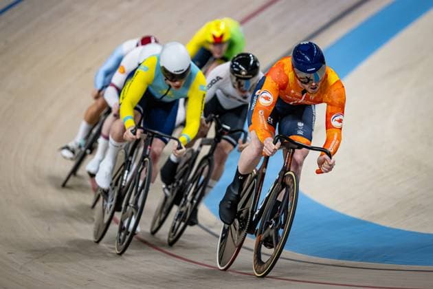 VILAR Lucas Oscar, LEDINGHAM-HORN Harry, SPIEGEL Luca, CHUGAY Andrey, VADAPALAS Eimantas, VAN LOON Tijmen: UCI Track cycling, Rad, Radsport, Bahnrad, Bahn Nations Cup Konya 2025 VILAR Lucas Oscar ( ARG ) - Argentina - LEDINGHAM-HORN Harry ( GBR ) - Great Britain - SPIEGEL Luca ( GER ) Germany - CHUGAY Andrey ( KAZ ) - Kazakhstan - VADAPALAS Eimantas (LTU ) - Lithuania - VAN LOON Tijmen ( NED ) Netherlands Querformat - quer - horizontal - Landscape - Event Veranstaltung: UCI Track Cycling Nations Cup 2025 - Category Kategorie: Cycling - Track Cycling Nations Cup - Elite Men - Location Ort: Asia - Turkey - Konya - Velodrom Konya - Discipline: Keirin - Distance: ... m - Date Datum: 15.03.2025 Saturday Day 2 -