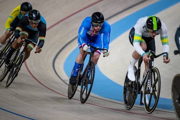 HOFFMAN Leigh, LI Zhiwei, TAMME Matej, VIGIER Sebastien, SINGH LAITONJAM Ronaldo, MUKHTAR Ramazan, MOHD ZONIS Muhammad Fadhil: UCI Track cycling, Rad, Radsport, Bahnrad, Bahn Nations Cup Konya 2025 HOFFMAN Leigh ( AUS ) - Australia - LI Zhiwei ( CHN ) - China - TAMME Matej ( CZE ) - Czech Republic - VIGIER Sebastien ( FRA ) - France - SINGH LAITONJAM Ronaldo ( IND ) - India - MUKHTAR Ramazan ( KAZ ) - Kazakhstan - MOHD ZONIS Muhammad Fadhil ( MAS ) Malaysia Querformat - quer - horizontal - Landscape - Event Veranstaltung: UCI Track Cycling Nations Cup 2025 - Category Kategorie: Cycling - Track Cycling Nations Cup - Elite Men - Location Ort: Asia - Turkey - Konya - Velodrom Konya - Discipline: Keirin - Distance: ... m - Date Datum: 15.03.2025 Saturday Day 2 -