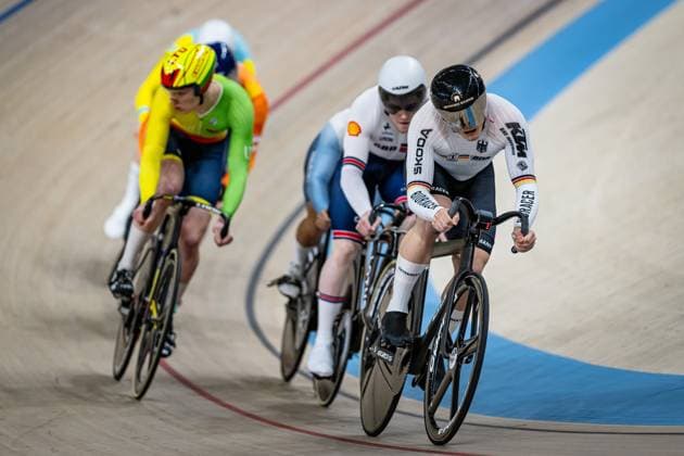 VILAR Lucas Oscar, LEDINGHAM-HORN Harry, SPIEGEL Luca, CHUGAY Andrey, VADAPALAS Eimantas, VAN LOON Tijmen: UCI Track cycling, Rad, Radsport, Bahnrad, Bahn Nations Cup Konya 2025 VILAR Lucas Oscar ( ARG ) - Argentina - LEDINGHAM-HORN Harry ( GBR ) - Great Britain - SPIEGEL Luca ( GER ) Germany - CHUGAY Andrey ( KAZ ) - Kazakhstan - VADAPALAS Eimantas (LTU ) - Lithuania - VAN LOON Tijmen ( NED ) Netherlands Querformat - quer - horizontal - Landscape - Event Veranstaltung: UCI Track Cycling Nations Cup 2025 - Category Kategorie: Cycling - Track Cycling Nations Cup - Elite Men - Location Ort: Asia - Turkey - Konya - Velodrom Konya - Discipline: Keirin - Distance: ... m - Date Datum: 15.03.2025 Saturday Day 2 -