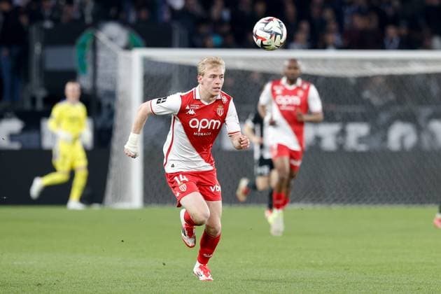 Angers SCO v AS Monaco - Ligue 1 McDonald s 2024 2025 14 Mika BIERETH (asm) during the Ligue 1 McDonald s match between Angers and Monaco at Stade Raymond Kopa on March 15, 2025 in Angers, France. Angers France  Copyright: xFEPx 776296031