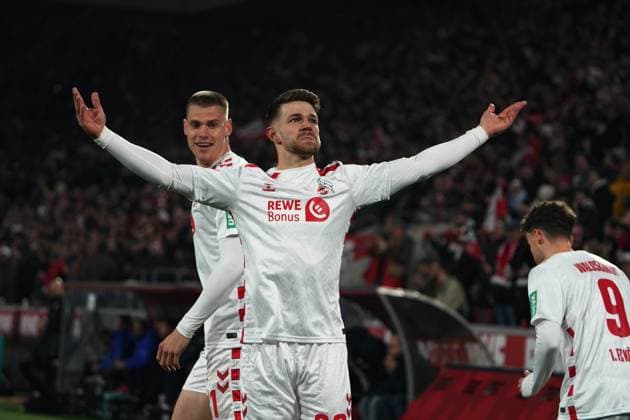Fussball, 2 BL Saison 2024 2025, 1.FC Köln vs SV Darmstadt Jan Thielmann 1.FC Köln, Aktion, Einzelbild , jubelt