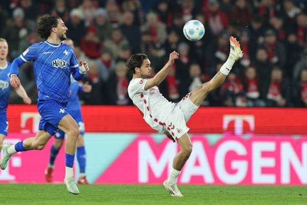 GER, 2.FBL, 1. FC Koeln vs. SV Darmstadt 98 15.03.2025, Rheinenergie Stadion, Koeln, GER, 2.FBL, 1. FC Koeln vs. SV Darmstadt 98, im Bild: Max Finkgräfe Finkgraefe (FC Koeln 35),