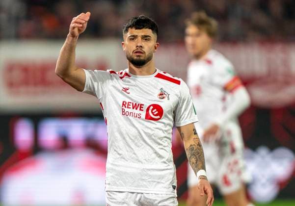 Jusuf Gazibegovic (1. FC Koeln, 25) 1. FC Köln - SC Darmstadt 98, 15.03.2025 Fussball, 2. Bundesliga, RheinEnergieStadion Köln DFL regulations prohibit any use of photographs as image sequences and or quasi-video.