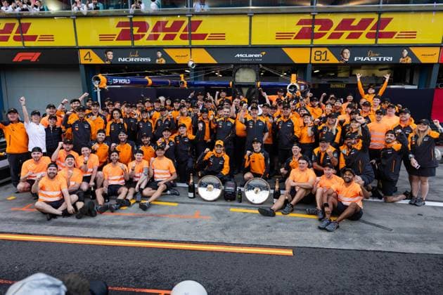 F1 - AUSTRALIAN GRAND PRIX 2025 McLaren F1 Team celebration during the Formula 1 Louis Vuitton Australian Grand Prix 2025, 1st round of the 2025 FIA Formula One World Championship, WM, Weltmeisterschaft from March 14 to 16, 2025 on the Albert Park Grand Prix Circuit, in Melbourne, Australia -  Copyright: xJoaoxFilipex