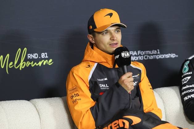 March 16, 2025: LANDO NORRIS of Team McLaren during the Post Race press conference, PK, Pressekonferenz at the 2025 Australian Formula 1 Grand Prix on March 16, 2025 in Melbourne, VIC Australia - ZUMAa155 20250316_aaa_a155_007 Copyright: xChristopherxKhouryx