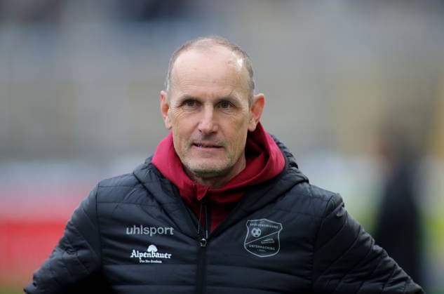 Fussball, Herren, 3.Liga, Saison 2024 2025, TSV 1860 München - SpVgg Unterhaching, Grünwalder Stadion Heiko Herrlich, Trainer (SpVgg Unterhaching) Kopf, Portrait DFB regulations prohibit any use of photographs as image sequences and or quasi-video