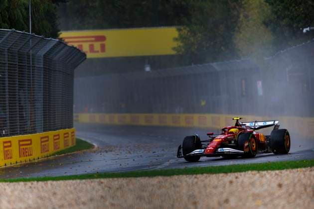 16th March 2025; Melbourne Grand Prix Circuit, Melbourne, Victoria, Australia; Australian Formula 1 Grand Prix; Race Day; Number 44 Scuderia Ferrari driver Lewis Hamilton in wet conditions during the race  ActionPlus12762104 StephenxBlackberry