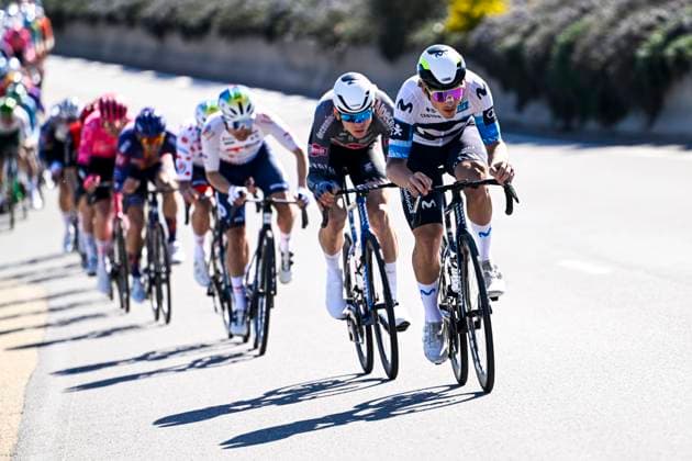 Paris - Nice 2025 - stage 8 NICE, FRANCE - MARCH 16 : Garcia Cortina Ivan (ESP) of Movistar Team in action during stage 8 and final stage of the 83th edition of the Paris - Nice cycling race, a stage of 119,9km with start and finish in Nice on March 16, 2025 in Nice, France, 16 03 2025 ( Motordriver Kenny Verfaillie - Nice France  Copyright: xNicoxVereeckenx